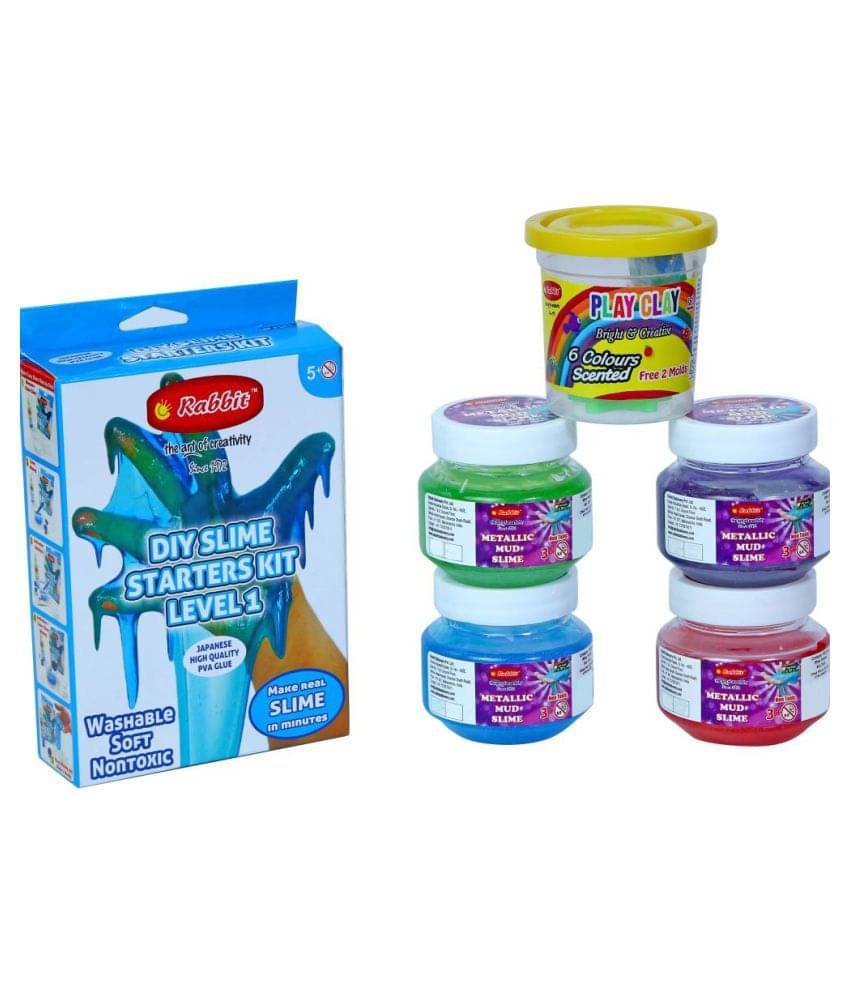 Metallic Mud Slime Pack of 4+DIY Starters Slime Kit Level 1+Play Clay 6 Bucket|Play Slime for Kids|Play Slime Set for Kids|Slime Making Kit|Play Clay for Kids|Play Clay Slime|DIY Slime Kit for Kids|Slime Activator Kit|5+ Metallic Mud Slime Pack of 4+DIY Starters Slime Kit Level 1+Play Clay 6 Bucket|Play Slime for Kids|Play Slime Set for Kids|Slime Making Kit|Play Clay for Kids|Play Clay Slime|DIY Slime Kit for Kids|Slime Activator Kit|5+