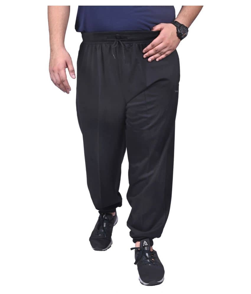 Xmex Black Cotton Blend Joggers Single - Track Pants | Buy online on ZillyBuy