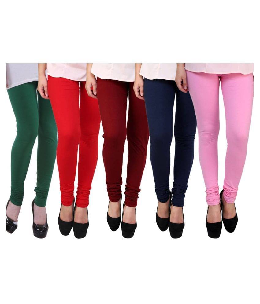     			FnMe Cotton Lycra Pack of 5 Leggings