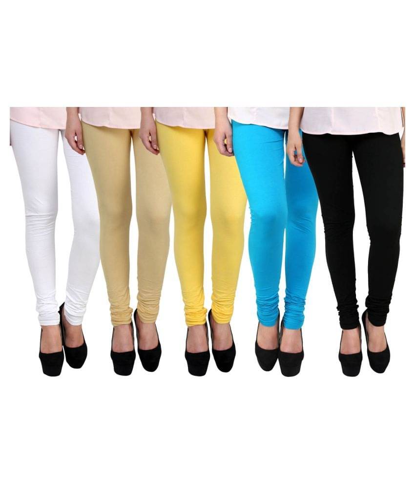    			FnMe Cotton Lycra Pack of 5 Leggings