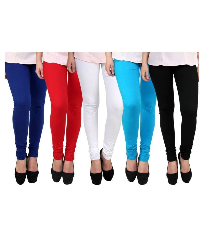     			FnMe Cotton Lycra Pack of 5 Leggings