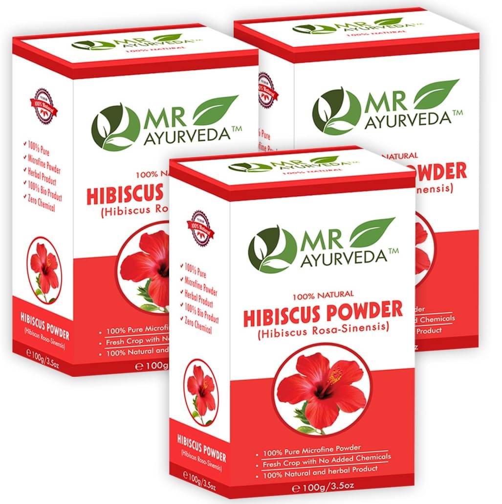     			MR Ayurveda 100% Herbal Hibiscus Powder for Skin Care & Hair Scalp Treatment 300 g Pack of 3