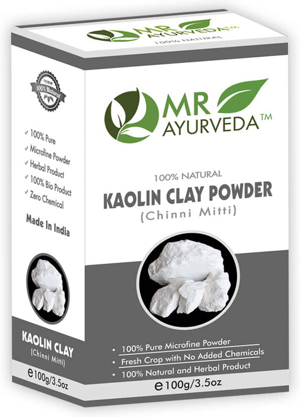 MR Ayurveda 100% Herbal Kaolin Clay Powder Face Pack Masks 100 gm