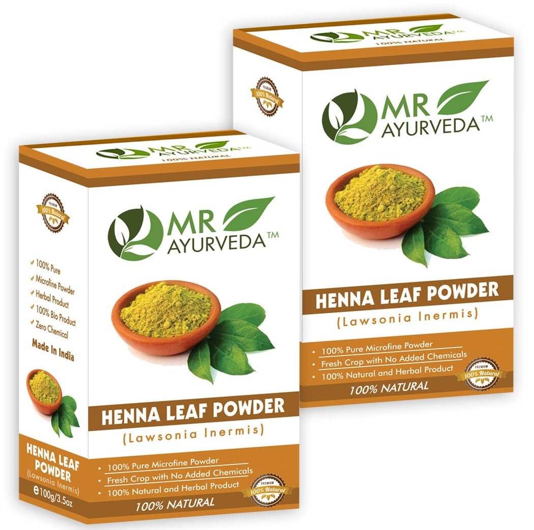 MR Ayurveda 100% Pure Henna Powder Herbal Henna 200 g Pack of 2 MR Ayurveda 100% Pure Henna Powder Herbal Henna 200 g Pack of 2