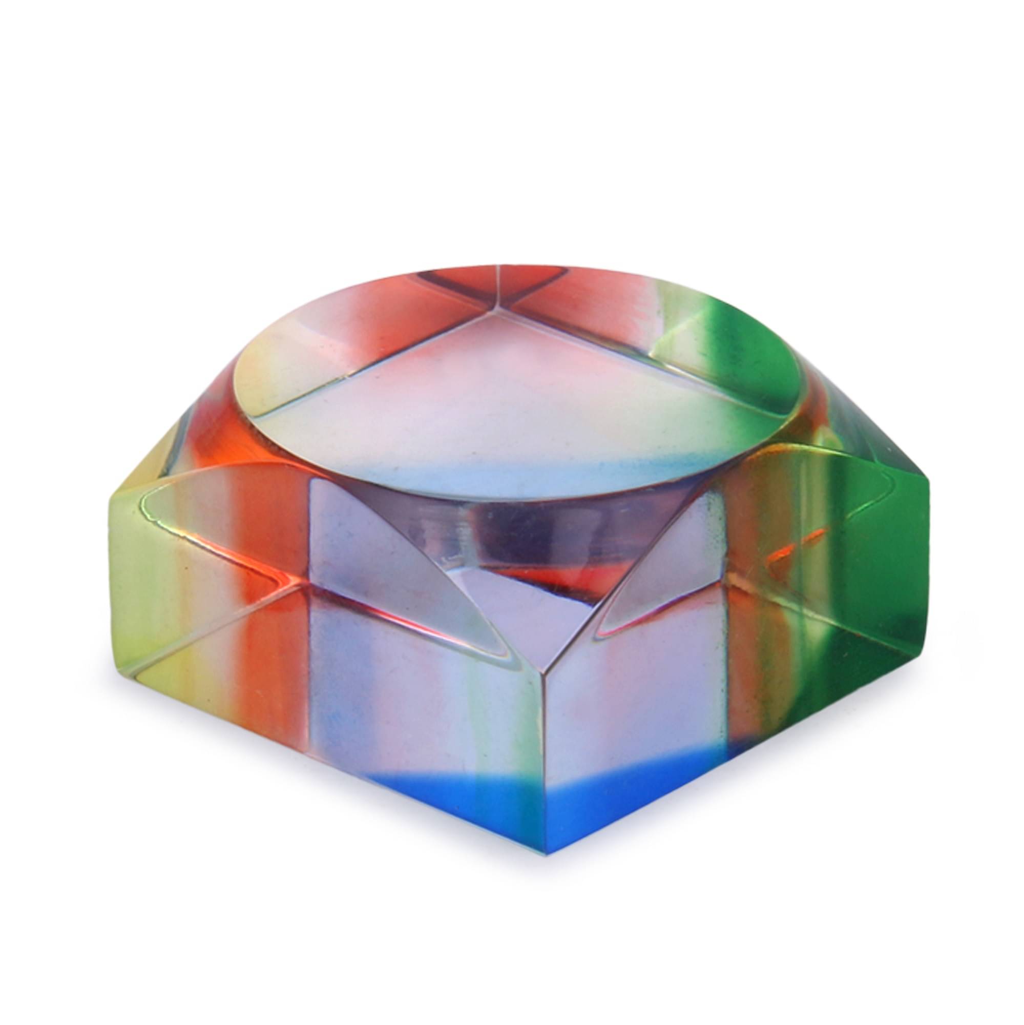     			Rasper Multicolor Acrylic Paper Weight Stylish Rainbow Paper Weight for Office Study Table Gifting Multipurpose Paper Weight for Diwali Gift Novelty Gift Showpiece (2x2x1.25 Inches)- Pack of 2 Pcs