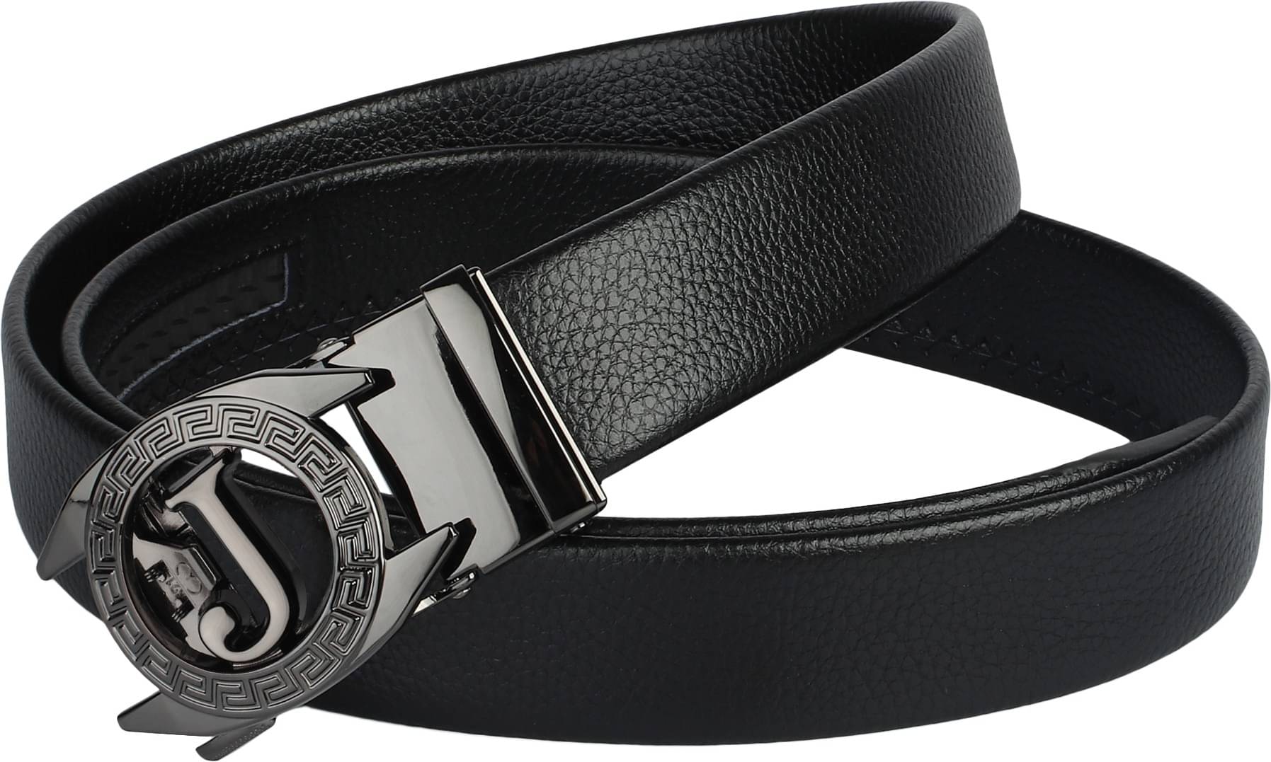     			Zoro Black Faux Leather Formal Belt