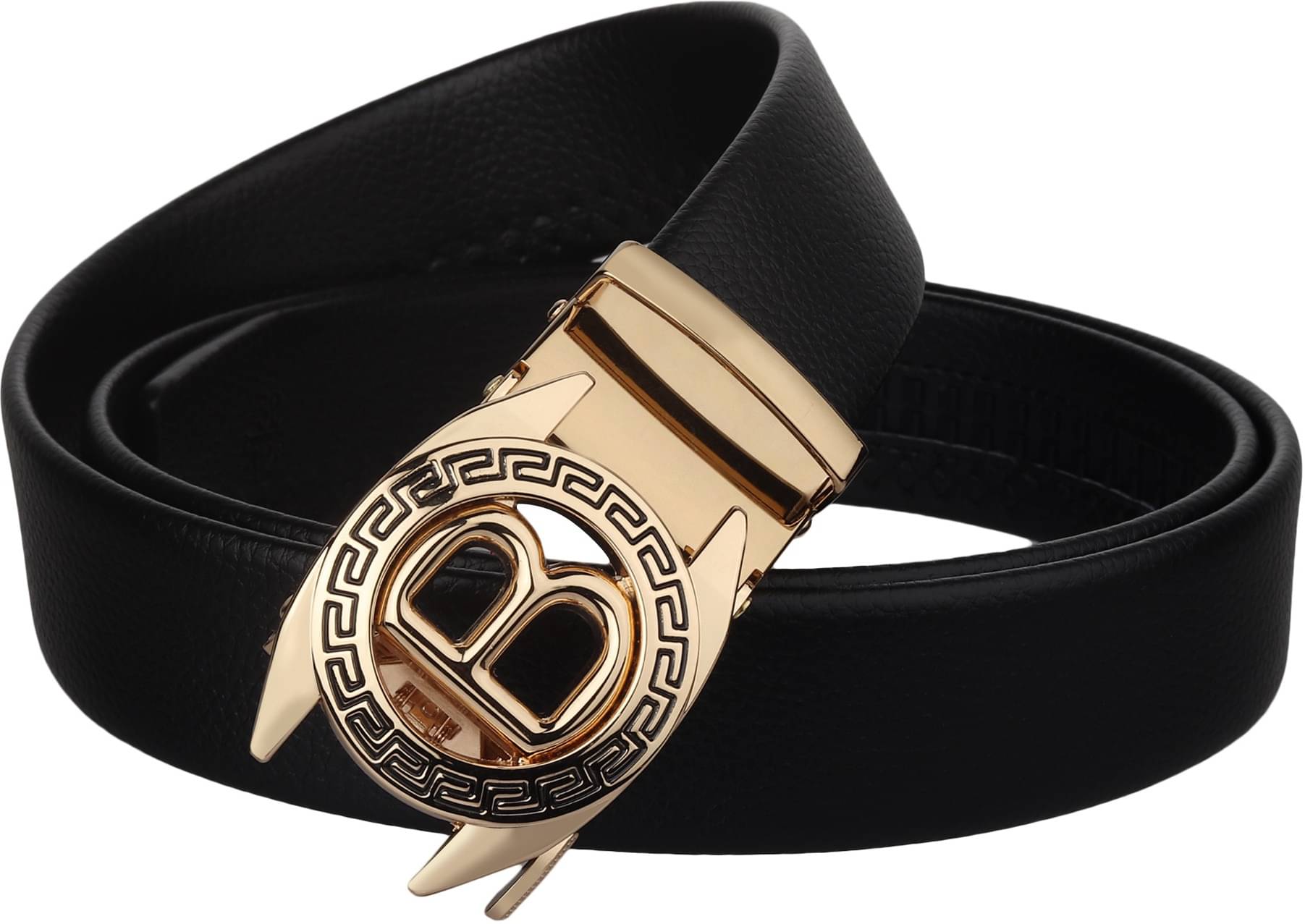     			Zoro Black Faux Leather Formal Belt