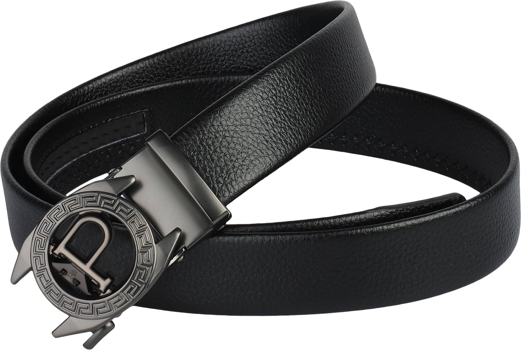     			Zoro Black Faux Leather Formal Belt