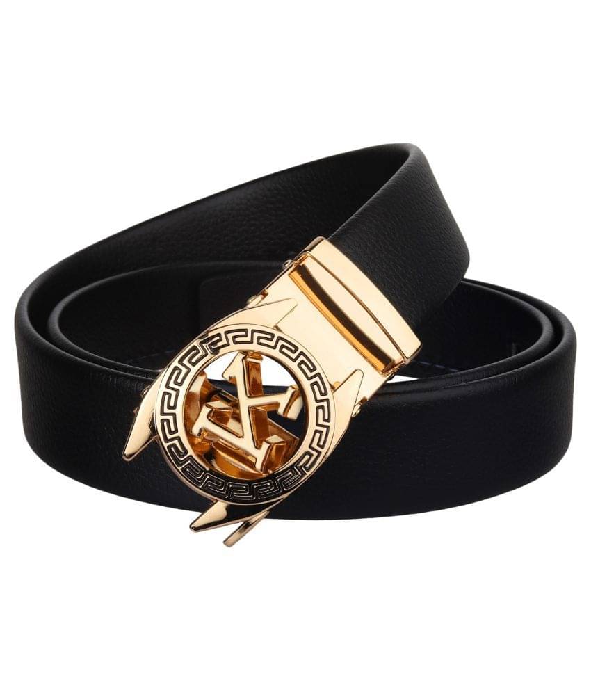     			Zoro Black Faux Leather Formal Belt