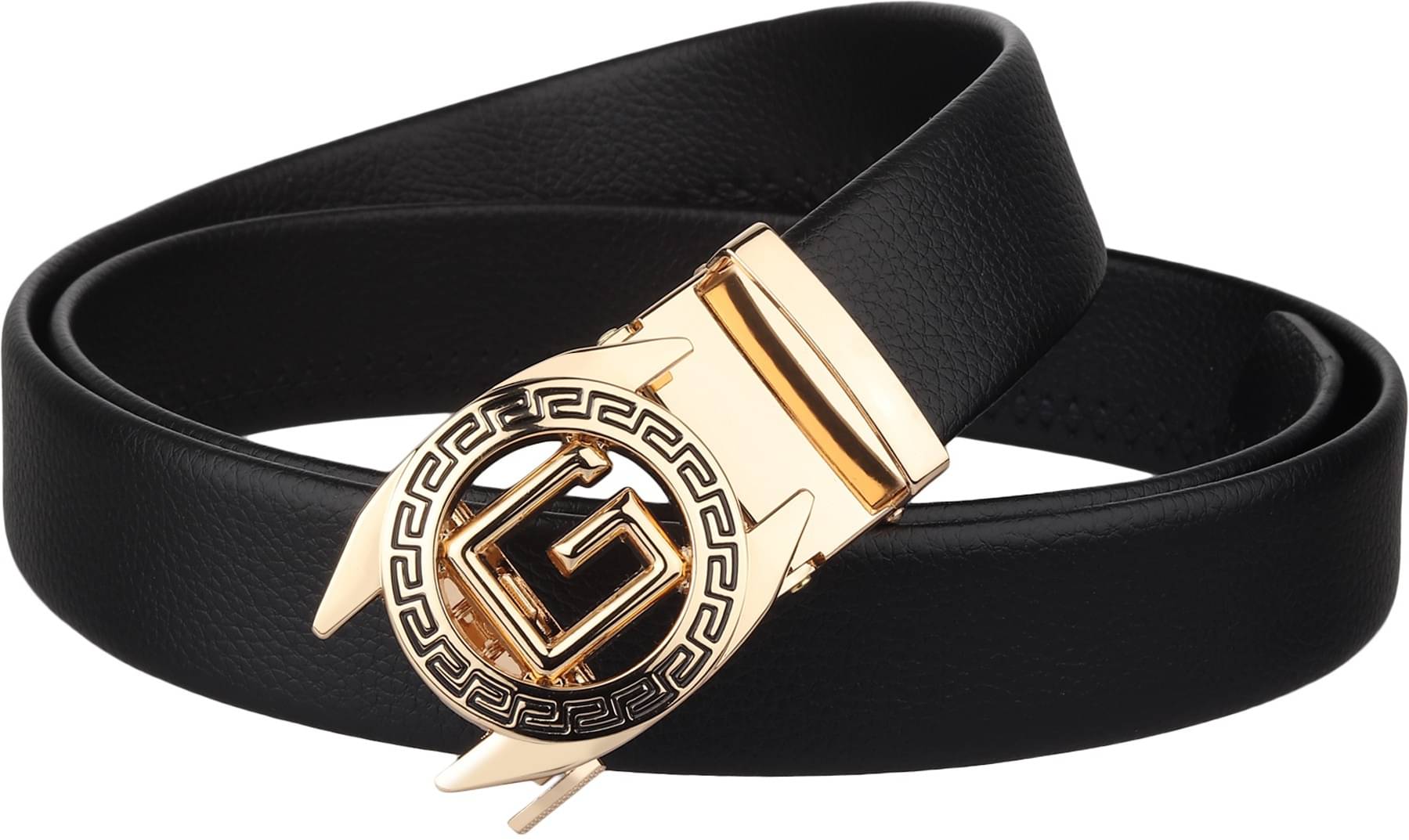     			Zoro Black Faux Leather Formal Belt