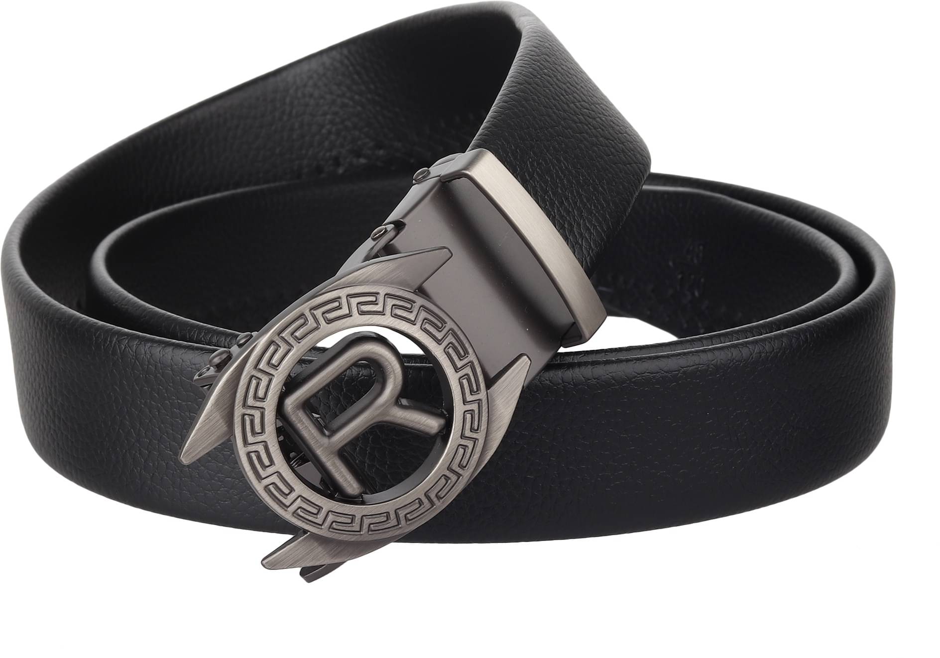     			Zoro Black Faux Leather Formal Belt