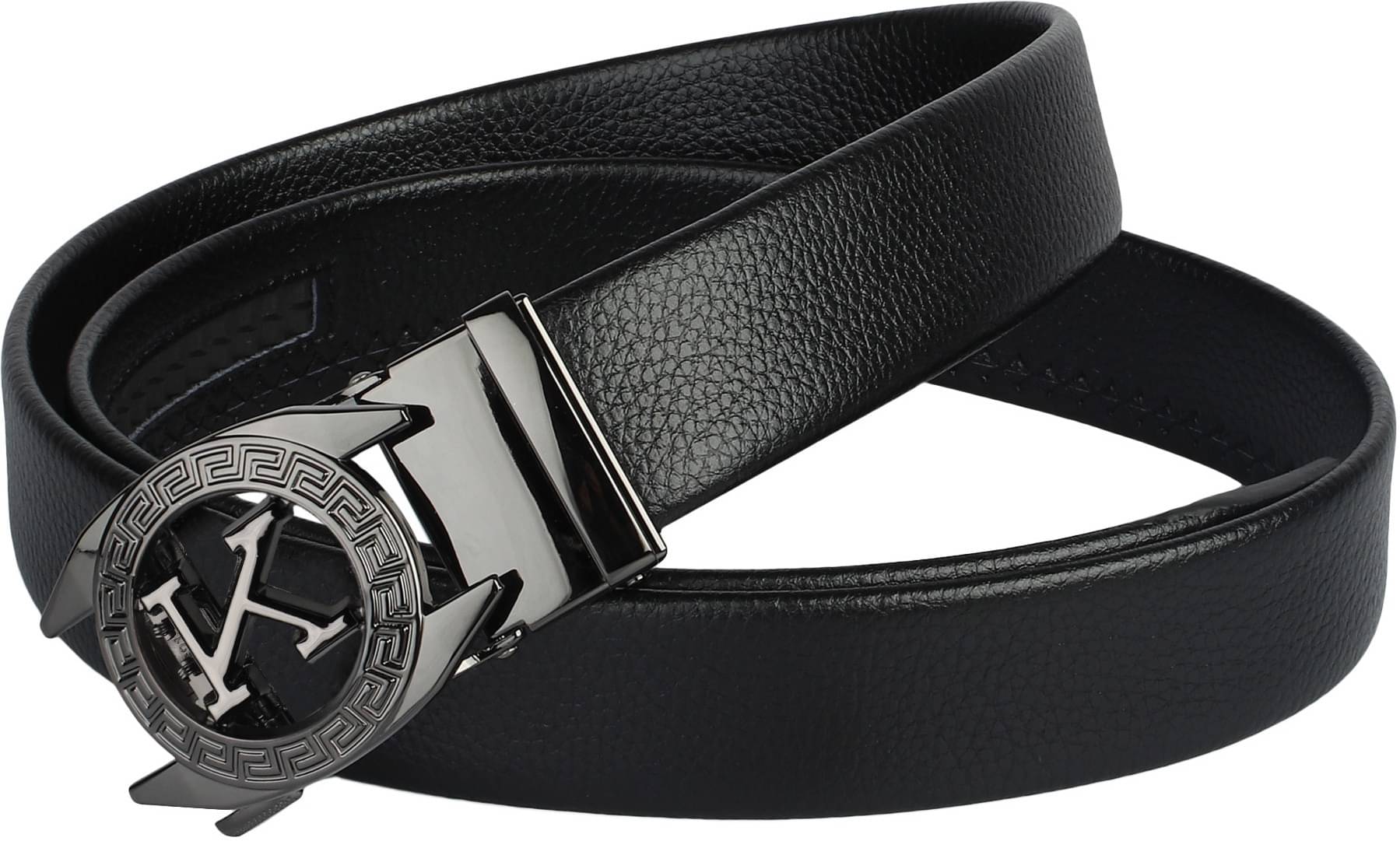     			Zoro Black Faux Leather Formal Belt