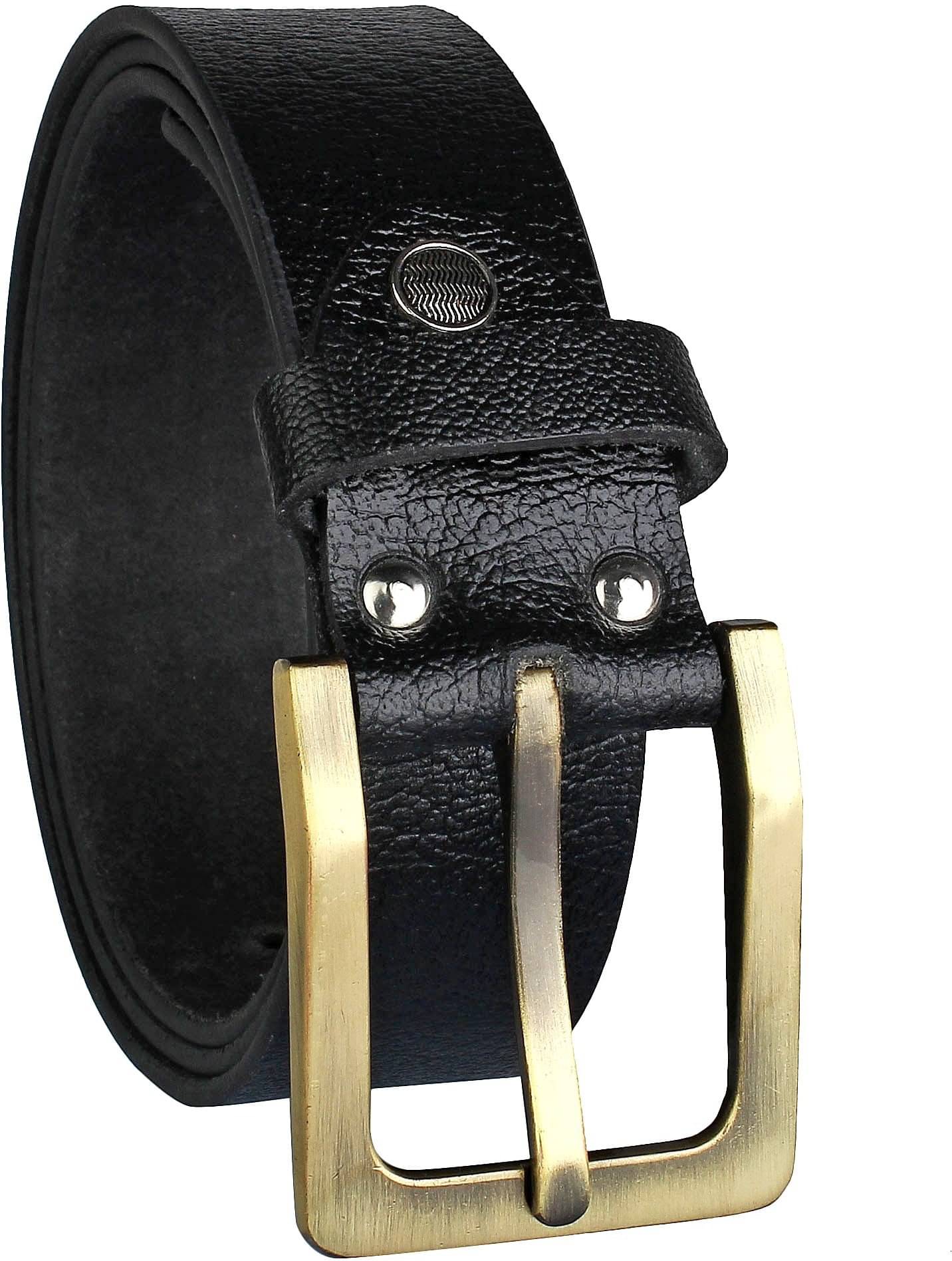     			Zoro Black Leather Formal Belt