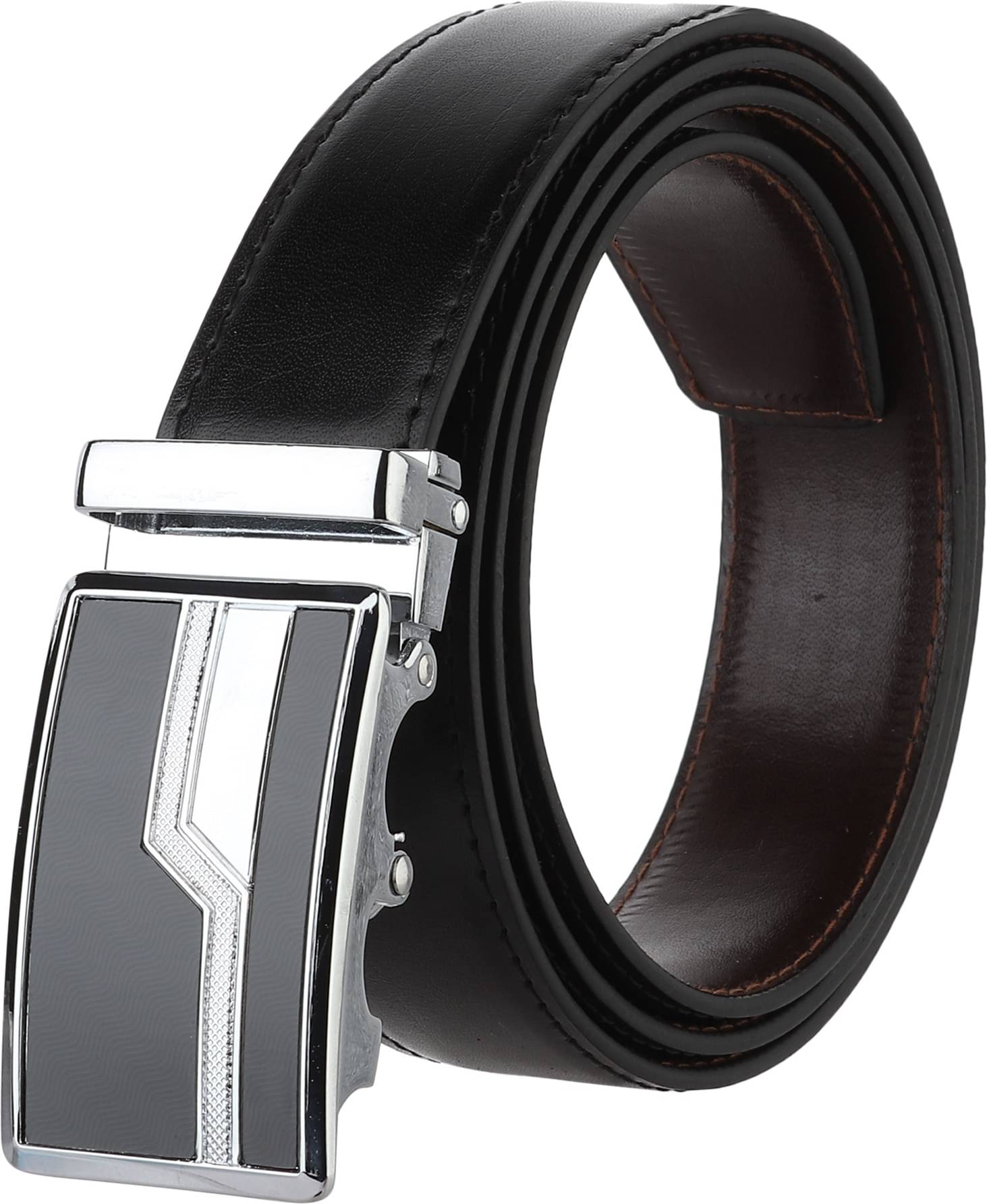     			Zoro Black PU Formal Belt