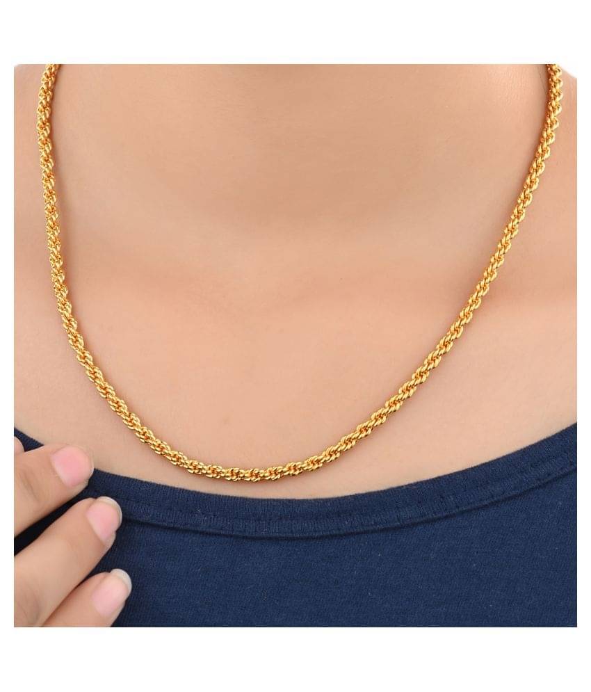     			AanyaCentric Gold Plated Chain ( Set of 1 )