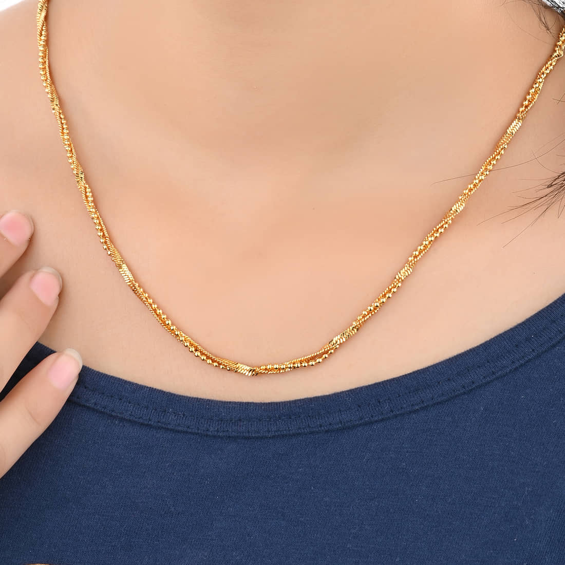 AanyaCentric Gold Plated Chain ( Set of 1 )