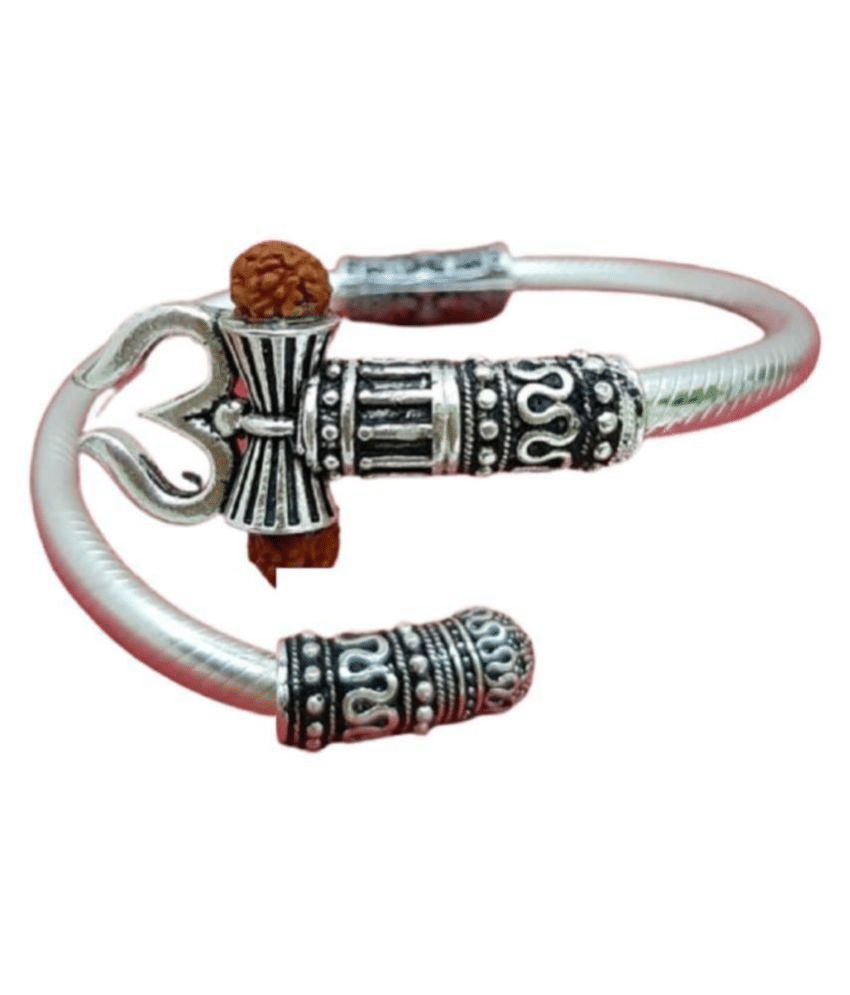 DvR ClicK Rudraksha Trishul Damroo Designer Oxidized Silver Bahubali Kada Kadas Bracelet Cuff Bracelets for Men & Women Boys Bracelet DvR ClicK Rudraksha Trishul Damroo Designer Oxidized Silver Bahubali Kada Kadas Bracelet Cuff Bracelets for Men & Women Boys Bracelet