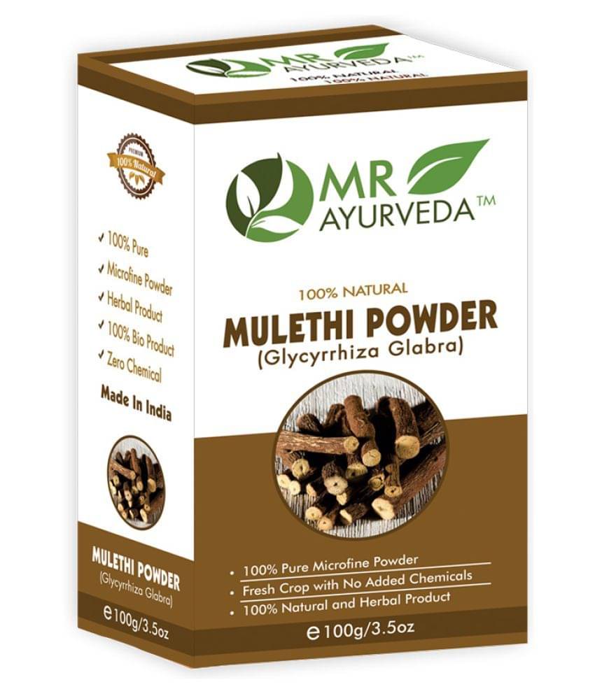 MR Ayurveda 100% Herbal Mulethi Powder Face Pack Masks 100 gm MR Ayurveda 100% Herbal Mulethi Powder Face Pack Masks 100 gm