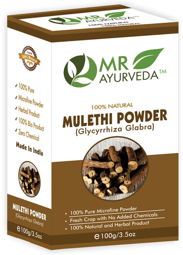 MR Ayurveda Mulethi Powder (Licorice Powder) Face Pack Masks 100 gm