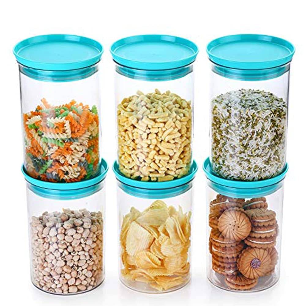 Analog Kitchenware Dal/Pulse/Grocery PET Blue Food Container ( Set of 6 ) Analog Kitchenware Dal/Pulse/Grocery PET Blue Food Container ( Set of 6 )