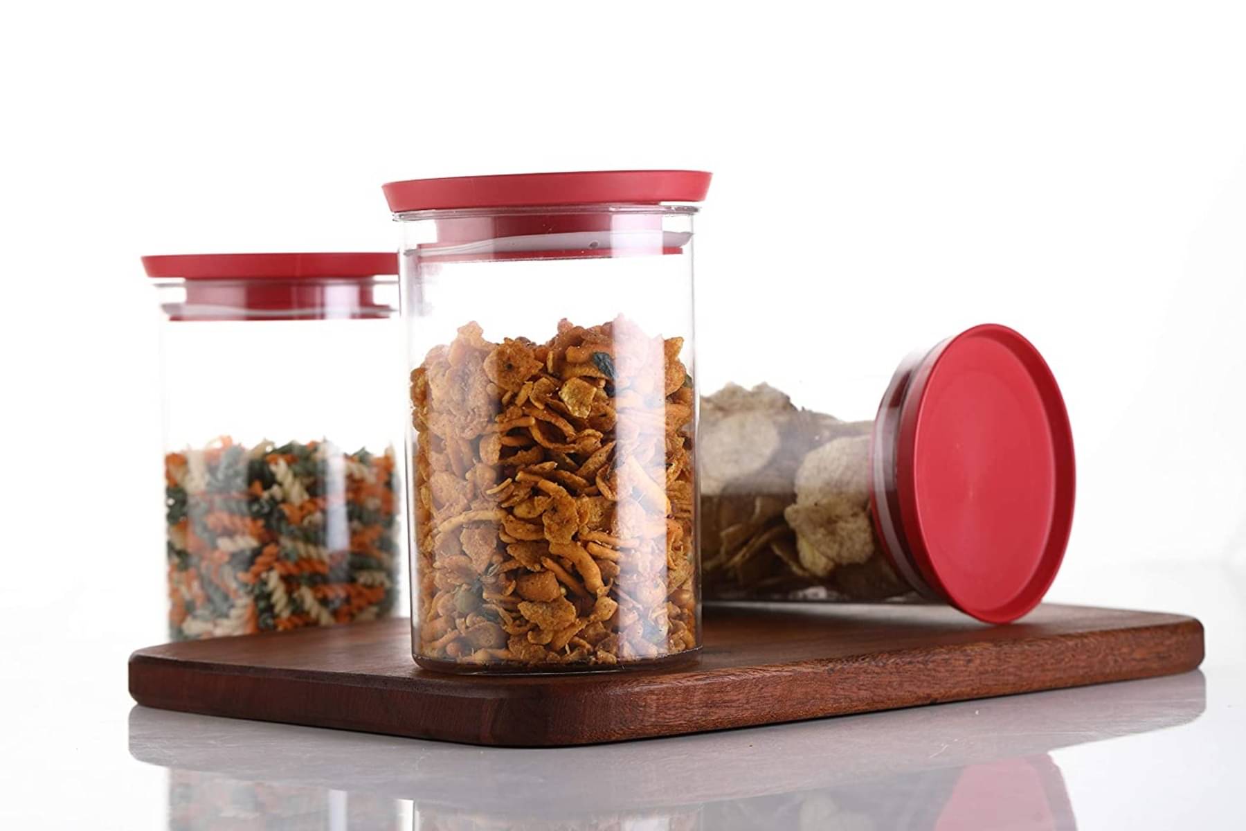     			Analog kitchenware Dal,Pasta,Grocery Plastic Food Container Set of 3 900 mL