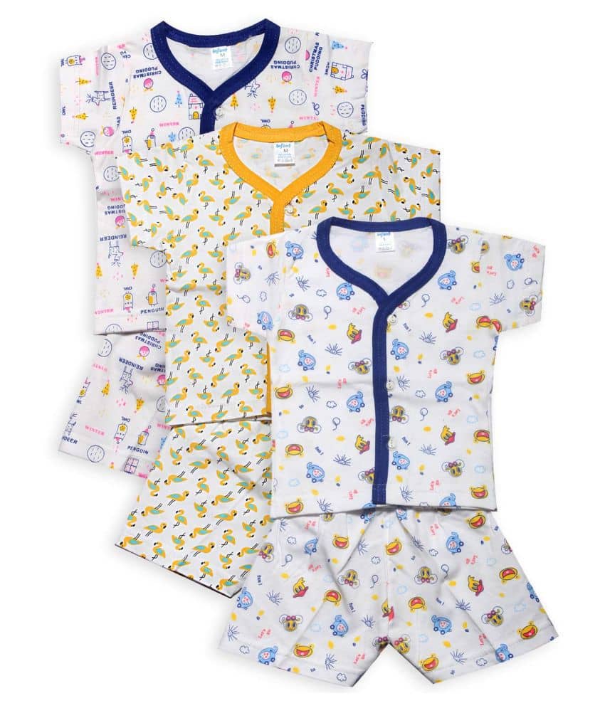 INFANT Unisex for Baby 100% Cotton T Shirts & Shorts ( Multi )