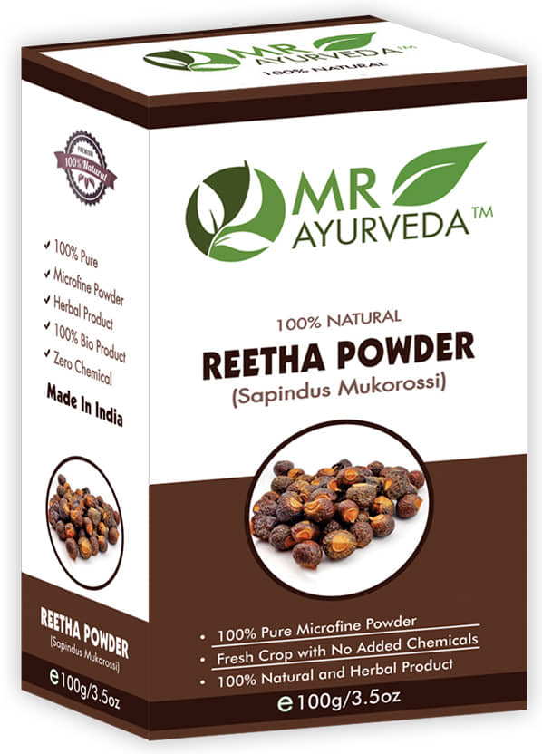 MR Ayurveda Reetha Powder for Shiny Hair Scalp Treatment 100 g