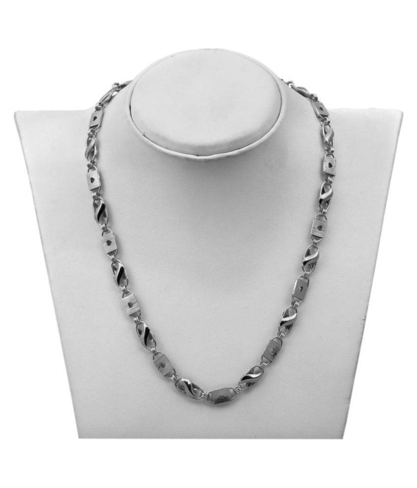     			Maliyaas Silver Plated Chain ( Set of 1 )