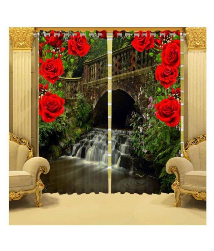 ipseity Set of 2 Window Semi-Transparent Eyelet Polyester Curtains Multi Color ipseity Set of 2 Window Semi-Transparent Eyelet Polyester Curtains Multi Color