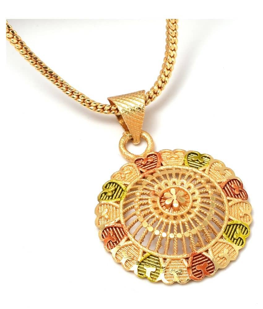 Jewar Mandi - Golden Pendant ( Pack of 1 )