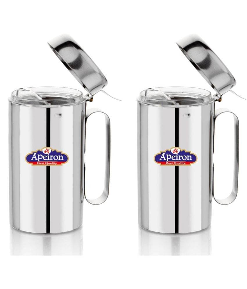    			APEIRON Steel Oil Container/Dispenser Set of 2 750 mL