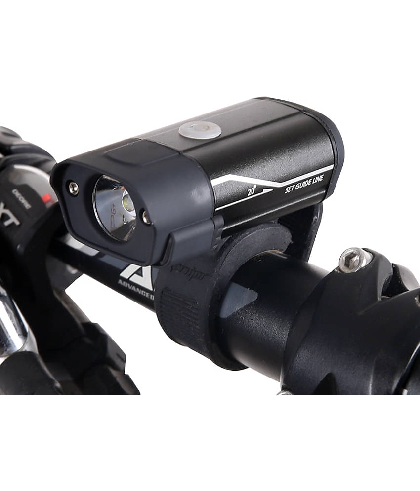 Dark Horse® Bicycle 5 Mode CREE L2 LED USB Rechargeable Front Light with Warning Side Light, Black