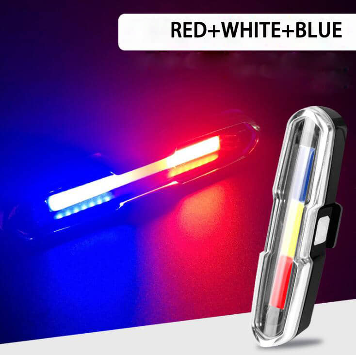 Dark Horse® Bicycle New Tail Light with 3 Colors Red, Blue & White LED Light 6 Mode USB Rechargeable - Sports and Fitness Equipment | Buy online on ZillyBuy