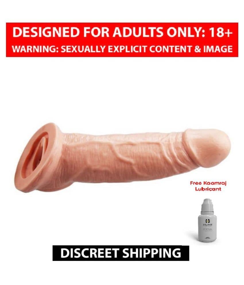 Extra Men Double Hole Length And Girth Extension Penis Cover | Penis Sleeve For Men By Naughty Nights + Free Kaamraj Lubricant