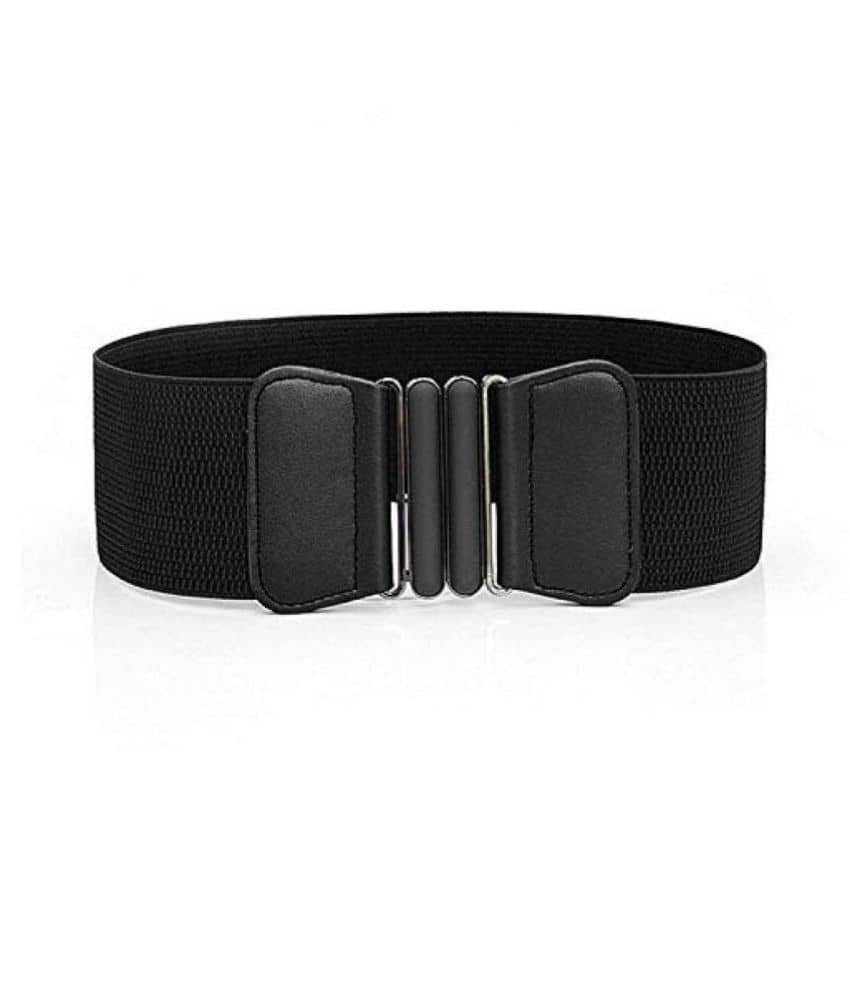 Livosorb Black Faux Leather Casual Belt