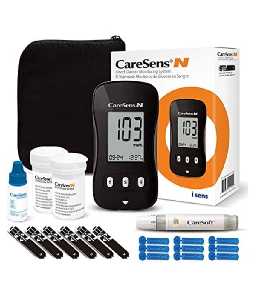 CARESENS N GLUCOMETER WITH 100 STRIPS CARESENS N GLUCOMETER WITH 100 STRIPS