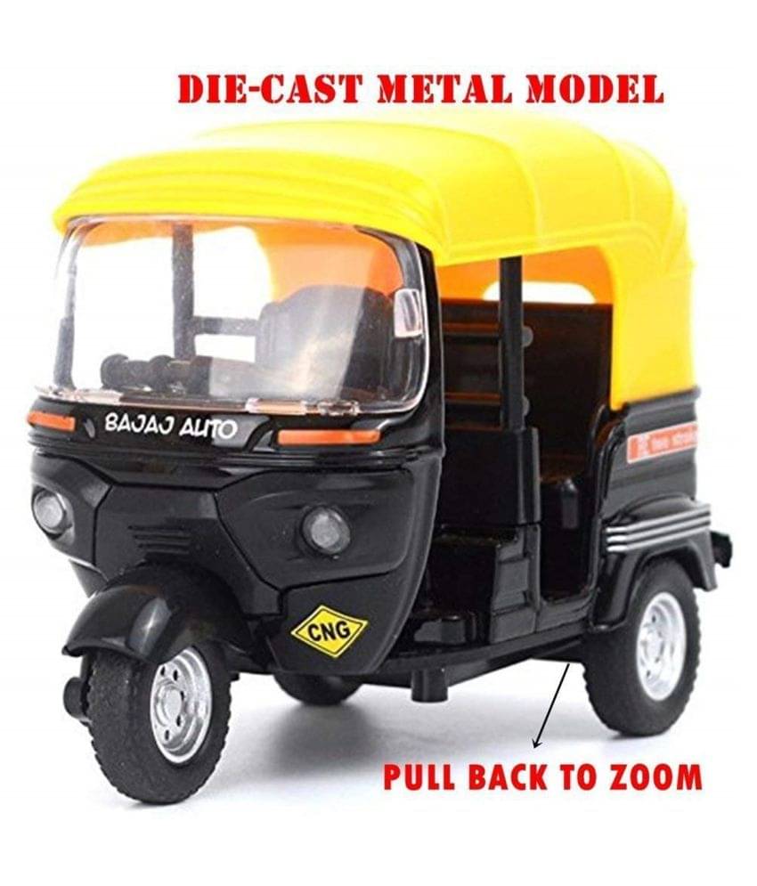 FRATELLI Die Cast Metal Bajaj Auto, Pack Of 1 -Multicolor FRATELLI Die Cast Metal Bajaj Auto, Pack Of 1 -Multicolor
