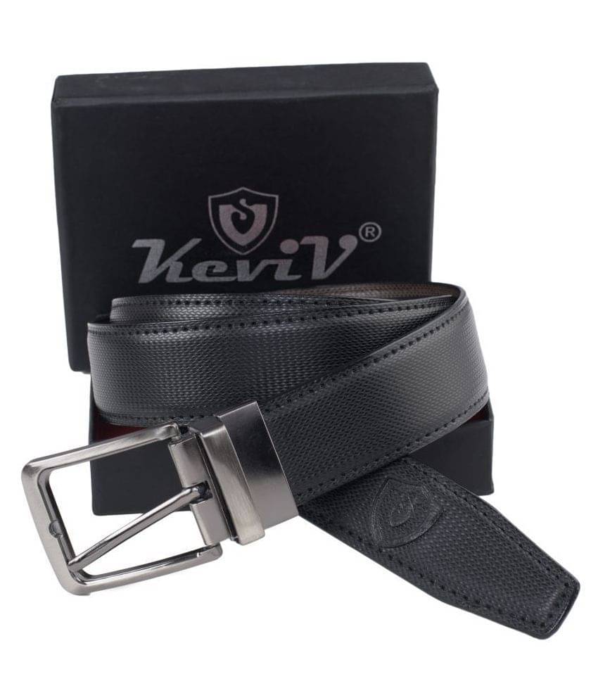 Keviv Black Leather Casual Belt Keviv Black Leather Casual Belt