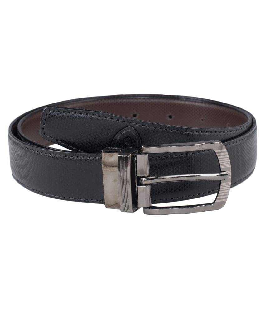 Keviv Black Leather Casual Belt     			Keviv Black Leather Casual Belt