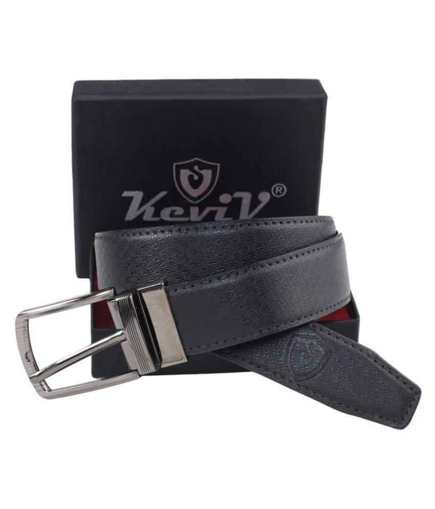 Keviv Black Leather Casual Belt Keviv Black Leather Casual Belt