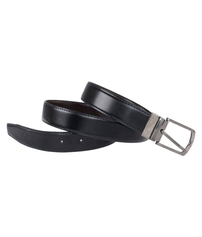 Keviv - Black Leather Men's Casual Belt ( Pack of 1 ) Keviv - Black Leather Men's Casual Belt ( Pack of 1 )