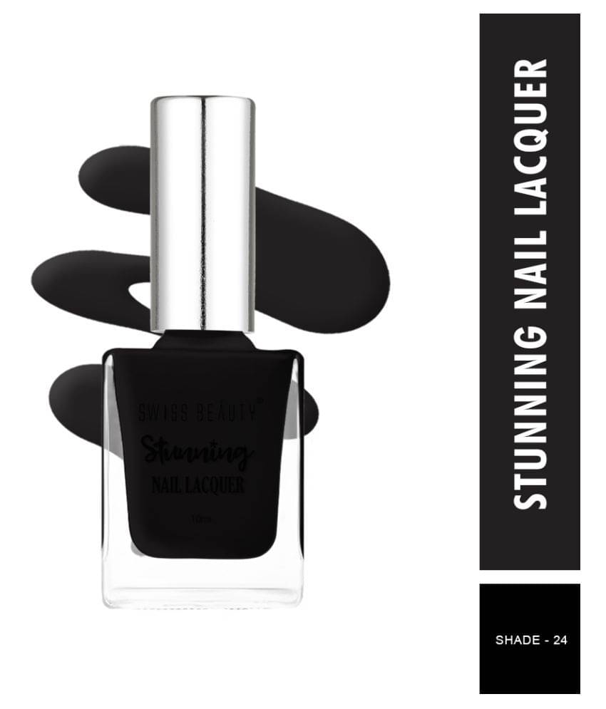     			Swiss Beauty Stunning Nail Polish Black Crme Pack of 3 10 mL