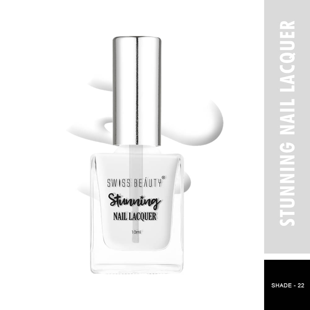     			Swiss Beauty Stunning Nail Polish White Crme Pack of 3 10 mL