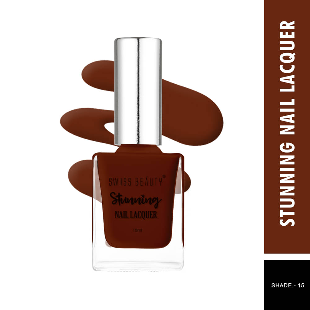     			Swiss Beauty Stunning Nail Polish Maroon Crme Pack of 3 10 mL