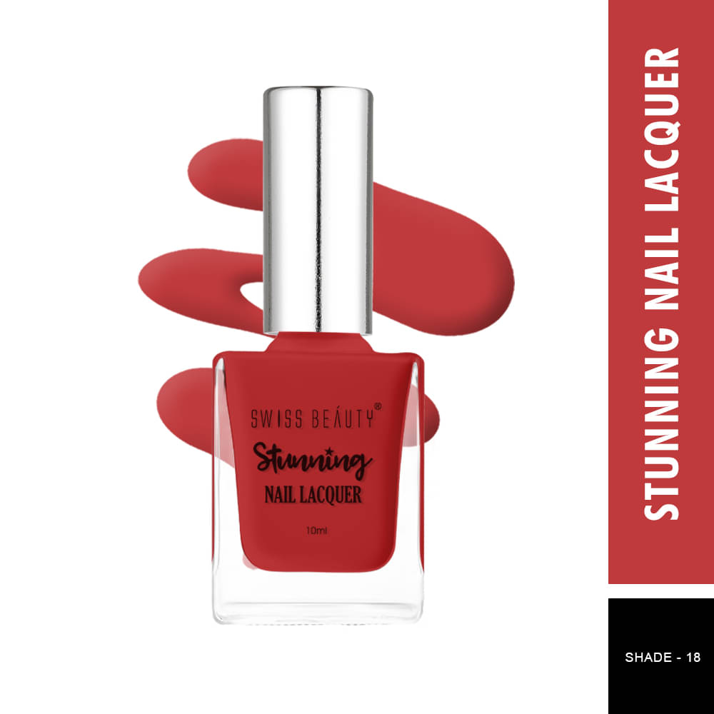     			Swiss Beauty Stunning Nail Polish Red Crme Pack of 3 10 mL
