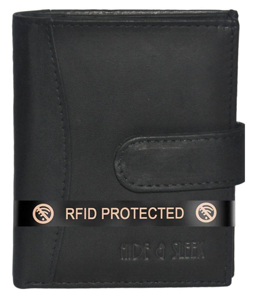 RFID Protected Genuine Black Leather 16 Slot Credit Card Holder RFID Protected Genuine Black Leather 16 Slot Credit Card Holder