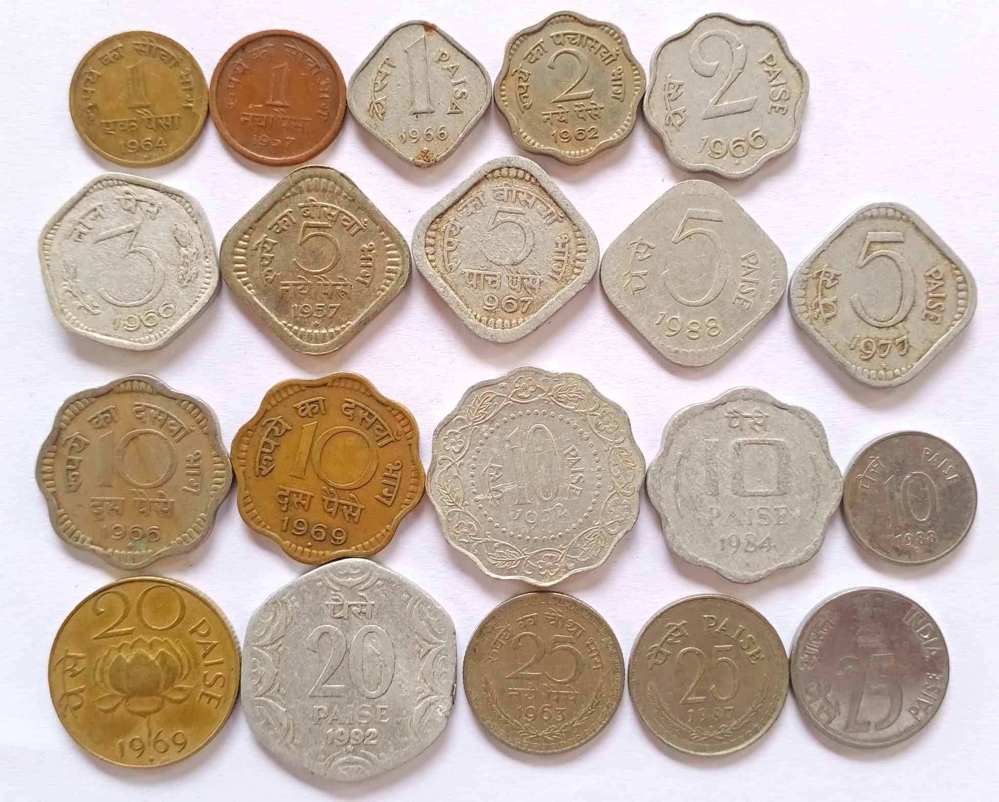     			MANMAI - ALL DIFFERENT COIN COLLECTION INDIA 20 Numismatic Coins