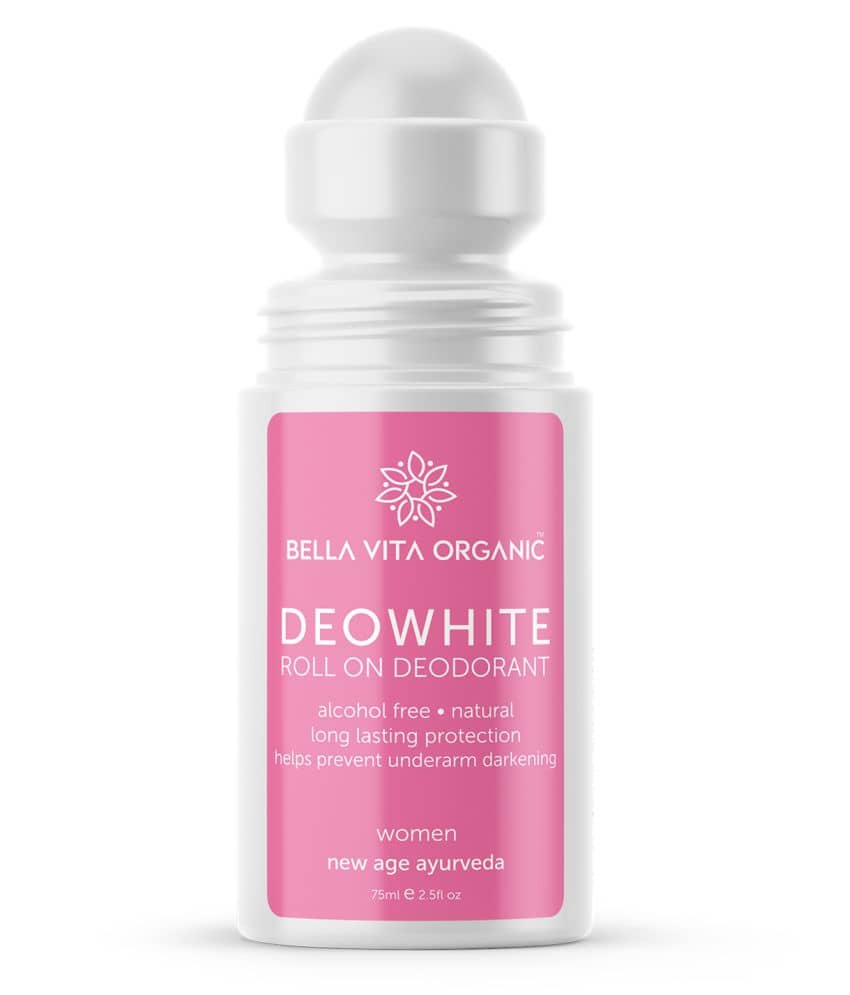 Bella Vita Organic Deo White Natural Underarm 50ml Roll On Deodorant for Women | Control Odour | Alcohol-Free | Antiperspirant, Long Lasting Freshness