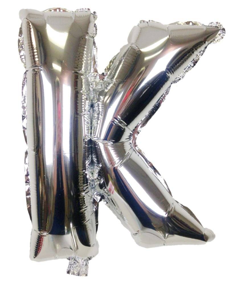     			Blooms Unique Alphabet Foil Balloon -K (Silver)