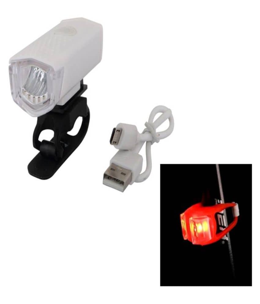 Dark Horse® Bicycle USB Rechargeable LED Headlight with 3 Modes 300 LM Cycling Light Flashlight,Compact in Size with Free Red Silicon 2 LED 3 Mode Light - Sports and Fitness Equipment | Buy online on ZillyBuy